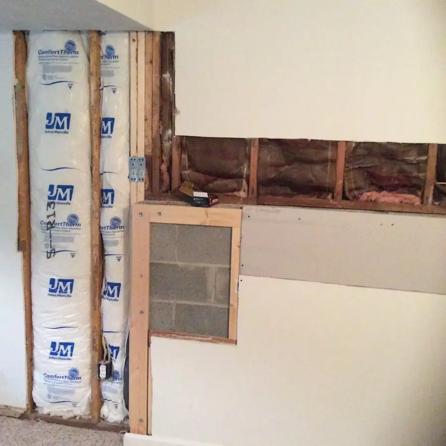 Wall insulation replacement during Contents Cleaning & Restoration in Glendale Heights